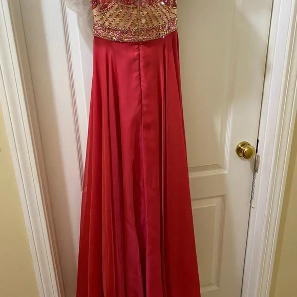 Sherri Hill Pink Gown 1942 Formal Prom Dress - Picture 7 of 7